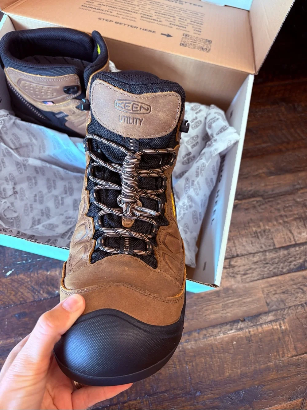 KEEN Men’s NWT Targee IV Mid Waterproof Work Boots Belgian/Black Size 13